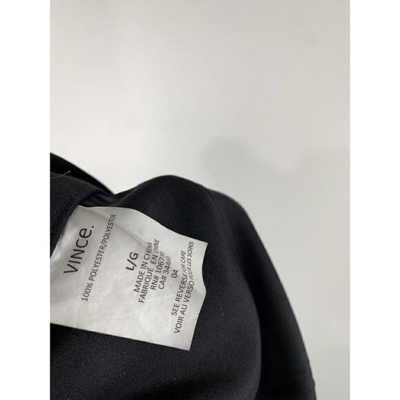 Vince Crepe Lounge Pant In Black Size Large Pull On Trousers Straight Leg - Picture 6 of 6
